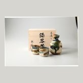 桂山作 手造り民藝織部酒器揃 陶器 美濃焼 やきものの里から、暮らしを贈ります。　ギフト 食器 セット テーブルウェア