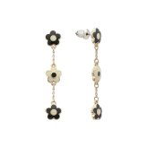 【公式】MARY QUANT マリークヮント コネクトエポデイジー ピアス（ブラック×ホワイト） アクセサリー