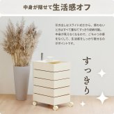 360回転ワゴン 5段 RELS0337 キャスター付きワゴン リビング収納 韓国スタイル ポップ 角型 プラスチック キッチンワゴン トロリー ワゴンラック幅49.5cm 奥行39.5cm 高さ71cm 新生活