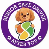 カーサイン 高齢者マーク SENIOR SAFE DRIVER ダップー マグネット 強力 直径13cm 肉球 日本製 車 ステッカー