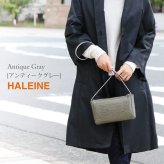 HALEINE 牛革 ミニ ショルダーバッグ レディース 日本製 クロコダイル 型押し ブランド ハンドバッグ ポシェット ミニバッグ インナーバッグ バッグインバッグ 小さめ バッグ 大人 卒業式 入学式 母 ギフト プレゼント 4FB (07000360r)