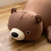 ペット家具 ペット用品 ビーズクッション アニマルクッション 約130×60×50cm 特大 巨大 大きい 大きめ くま クマ ねこ ネコ 黒猫 動物