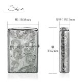 Zippo ライター ジッポライター 愛煙家 喫煙 シルバー925 スターリングシルバー #13 レギュラータイプ スクロール模様 5面手彫り ハワイアンジュエリー おしゃれ かっこいい ジッポーライター BY THE SEA バイザシー 彼氏 夫 男性 メンズ 誕生日 プレゼント ハロウィン 【品番：FL101S】