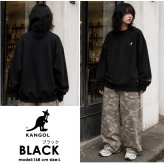 KANGOL カンゴール スウェット トレーナー レディース メンズ kpmc-10374 裏起毛 モックネック プルオーバー ハイネック 袖刺繍 ロゴ カンガルー ビッグシルエット ストリート ヒップホップ ダンス カジュアル M L XL 2026FW Karlas 別注