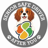 カーサイン 高齢者マーク SENIOR SAFE DRIVER コーイケルホーンディエ マグネット 強力 直径13cm 肉球 日本製 車 ステッカー