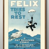 日本製 フィリックス ザ キャット 猫 ビンテージイラスト A3 サイズ ポスター アート おしゃれ 絵画 インテリア 北欧 イラスト マット紙 艶消し アートパネル 額 フレーム デザイン 壁掛け ギフト 新築祝い ディスプレイ  速達 送料無料