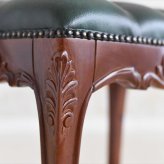 チェア 椅子 スツール アンティーク 調 玄関 ボナパルト ロココ 幅82cm ベンチ ブラウン 姫系 猫脚 ヨーロピアン 輸入家具 オシャレ クラシック かわいい 北欧
