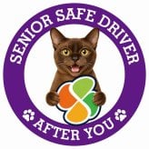 カーサイン 高齢者マーク SENIOR SAFE DRIVER バーミーズ ステッカー シール 直径13cm 肉球 日本製 車