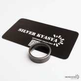 ステンレス ブラックリング 燻し加工 アンティークリング メンズリング つや消し 指輪 マット 平打ち プチプラ 高見え かっこいい 渋い 男性 金属アレルギー対応