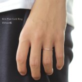ハワイアンジュエリー リング ゴールド 14K K14 ピンクゴールド 刻印 無料 1号～15号 幅約2mm ギフト対応可 指輪 ピンキーリング 細身 小さいサイズ BY THE SEA バイザシー 彼女 妻 女性 レディース 誕生日 プレゼント ハロウィン 【品番：GMR1016】