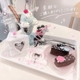 トレカケース ケーキ風 推し活 トレカ収納 カードケース フォトケース 小物入れ 写真入れ かわいい ハート デコレーション 韓国風 推しグッズ オタ活 プレゼント