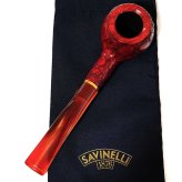 パイプ サビネリ レッド アリゲーター 喫煙具 プリンス ラスティック 9mmフィルター ブラウン パイプ本体 SAVINELLI 高級 鰐 プレゼント ギフト かっこいい おしゃれ メンズ