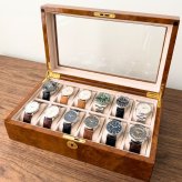 正規品 ロイヤルハウゼン 腕時計 収納ケース 12本 鍵付き 時計ケース ウォッチケース コレクションケース 木目調 ブラウン メンズ レディース Royal hausen 成人 卒業 入学