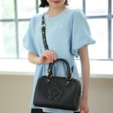 【公式】MARY QUANT マリークヮント デイジークラシカル ミニボストン [ブラック/ブラック×ホワイト/ベージュ] バッグ 