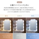 ドレッサー コスメワゴン チェスト スツール付き 天板 ミラー 2口コンセント付き LEDライト付 女優ミラー 引き出し付き ホワイト 鏡台 コンパクト 化粧台 化粧道具収納 メイクボックス メイク台 一人暮らし ワンルーム 新生活