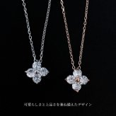 ステンレスネックレス フラワー ネックレス つけっぱなし ステンレス シルバー ピンクゴールド 錆びないネックレス フラワーネックレス