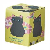 ペンスタンド フラワーベース 磁器製 仔猫 クロ 猫雑貨 インテリア小物 デスク周り 収納 卓上 おしゃれ かわいい ギフト プレゼント セトクラフト
