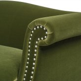 ジェニファーテイラー ソファ 3人掛け ソファー Elaine V036 Velour Olive Green Jennifer Taylor アメリカ家具 ファブリック 布張り おしゃれソファ アンティーク おしゃれ ジェニファー お手入れも簡単です