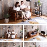 ソファ 座椅子 ー 二人掛け sofa 2P おしゃれ おうち時間 一人暮らし 新生活 ヴィンテージ 肘掛けあり 肘置きあり シンプル 木製フレーム 木フレーム ボリューム やわらか 座り心地 送料無料