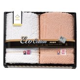 TZ Eco Cott 今治産 タオル ギフトセット 2種 計2枚入 フェイスタオルほか 今治タオル 綿100％ タオルセット【北海道・沖縄県・離島 配送不可】