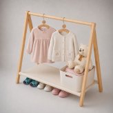 SALE￥2480→￥1480【名入れ刻印 無料】ハンガー 木製 シルバー ベビー キッズ ミニ ハンガー インテリア 収納 おしゃれ ベビー キッズ 出産準備 洋服 出産祝い マタニティ 出産 お祝い 男の子 女の子 お祝い ベビーハンガー 保育園 幼稚園 キッズハンガー【ポスト投函】