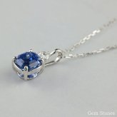  ブルーサファイア 　０．８８ct 　ダイヤモンド　ネックレス 　ペンダント プラチナネックレス Pt900　ネックレス レディース 一粒ネックレス  誕生石 シンプル Drops