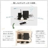 サイドテーブル ルーターボックス 大 RTB-H45 3色対応 収納ボックス 収納ケース ルーター収納 電源タップ収納 コンセント付き サイドテーブル 可動棚 小物入れ コード入れ ボックス 木製 シンプル おしゃれ コードボックス コード収納 目隠し