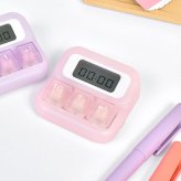 ソニック ぽこぽこ スタディタイマー 勉強 学習 タイマー 静音 LED付 キースイッチ搭載 カウントダウン カウントアップ 時間管理 集中 勉強 宿題 自習 小学生 中学生 高校生 受験生 集中力 時間配分 光る キーボード 打鍵音 sonic SP-4013 ライトブルー バイオレット ピンク