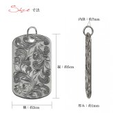 ハワイアン彫り ドッグタグ 刻印無料 ペンダントトップ アルミニウム キーホルダー ネックレス チェーン ミリタリー 色選べる シルバー ブラック レッド ブルー グリーン ピンク メンズ レディース 誕生日 プレゼント ハロウィン 【品番：TAG-AL】