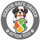 カーサイン 高齢者マーク SENIOR SAFE DRIVER セントバーナード マグネット 強力 直径13cm 肉球 日本製 車 ステッカー