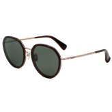 マックスマーラ Max Mara サングラス ノーズパッド UVカット アイウェア ラウンド ボストン MM0148-K/S 52A 57 メンズ レディース ユニセックス ハバナ+グレー 海外正規品
