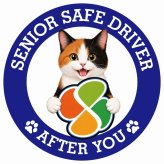 カーサイン 高齢者マーク SENIOR SAFE DRIVER 三毛 ステッカー シール 直径13cm 肉球 日本製 車