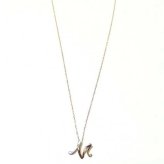 イニシャル ネックレス K18 ゴールド ダイヤモンド 0.01ct 一粒 ダイヤネックレス ペンダント 18金 レディース アクセサリー アルファベット M ギフト プレゼント