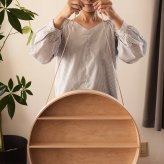 ferm LIVING ファームリビング ラウンドドーム 壁掛けラック 直径55cm 北欧インテリア 雑貨 おしゃれ 壁掛け シェルフ 丸い 円 ラック 収納 飾り 棚 リビング 部屋 子ども 子供 かわいい