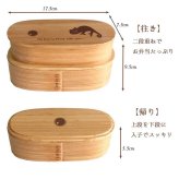 Fave カメレオン スリム入子型 曲げわっぱ 弁当箱  天然木 二段 わっぱ 木製 スリム オリジナル  爬虫類 ペット 動物 アニマル ホワイトデー