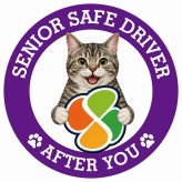 カーサイン 高齢者マーク SENIOR SAFE DRIVER アメリカンワイヤーヘア ステッカー シール 直径13cm 肉球 日本製 車