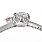 ダイヤモンド リング プラチナ Pt950 合計0.06ct ピンクダイヤ V字モチーフ 指輪 レディース 12.5号 鑑別カード付き アクセサリー ジュエリー 婚約指輪 結婚記念日 プレゼント