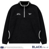 Reebok リーボック フリース プルオーバー レディース メンズ  トレーナー 長袖  裏起毛 ハーフジップ 軽量 ワンポイントロゴ 刺繍   ブランド ゆったり ユニセックス 春 秋 冬 M L LL 黒 白 紺 2026fw