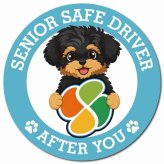 カーサイン 高齢者マーク SENIOR SAFE DRIVER ヨープー マグネット 強力 直径13cm 肉球 日本製 車 ステッカー