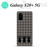 SC-52A SCG02 Galaxy S20+ 5G スマホケース ハードケース 猫 イラスト グレー メンズ レディース nk-s20p-1136
