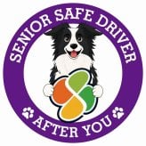 カーサイン 高齢者マーク SENIOR SAFE DRIVER ボーダーコリー ステッカー シール 直径13cm 肉球 日本製 車