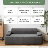 ソファ 座椅子 圧縮 2人掛け ー Parrot パロット 圧縮梱包 二人 2P コーデュロイ生地 脚なし 滑り止め ゆったり 高密度 ローバック 組立て不要 幅140 リビング コンパクト シンプル ワンルーム 一人暮らし