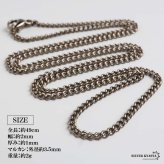 純チタン製 軽い ネックレスチェーン 喜平ネックレス 細身 つけっぱなし 幅2mm シルバー 細い 極細 シンプル 大人 つけたこと忘れる メンズ 男性 金属アレルギー対応