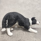 犬 置物 大きい じゃれるボーダーコリー 特大 横幅63cm woobia ウービア かわいい おしゃれ ガーデン インテリア オブジェ 巨大 可愛い プレゼント 北欧 玄関 雑貨 動物 モダン 面白い 庭 ギフト 屋外 家 リアル 玄関先 ガーデンオーナメント