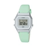 箱なし 希少デザイン カシオ 腕時計 レディース ミントグリーン シルバー CASIO 海外モデル デジタル チプカシ レトロ パステル レザーベルト 軽量 アラーム ストップウォッチ プレゼント ギフト 成人 卒業 入学