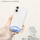 サンリオ キラキラマルチリングプラス ストラップセット シナモロール スマホリング ストラップホルダー スマホショルダー 落下防止 挟むだけ キャラクター グッズ サンリオ正規ライセンス品