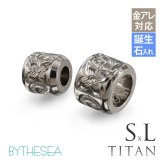 ハワイアンジュエリー ペア ペンダントトップ 金属アレルギー 対応 純チタン 刻印 無料 誕生石 バレル Sサイズ Lサイズ チェーン別売りステンレスより軽く肌に優しい カップル プレゼント ハロウィン 【品番：TIP403SLP】