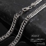 シルバー925 ダンベルネックレス ユニーク ペンダントネックレス メンズネックレス シルバー ダブル喜平チェーン 6面カット メタリック 重厚感 個性的 精巧 リアル 筋トレ スポーツ 男性 金属アレルギー対応