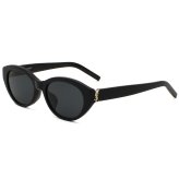 サンローラン Saint Laurent サングラス アジアンフィット UVカット アイウェア キャットアイ フォックス SL M148/F-001 メンズ レディース ユニセックス ブラック 国内正規品