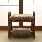 チェア 椅子 アジアン家具 ラタン つかまり立ちスツール 1脚 籐製 クッション 軽い 和風 和モダン 家具 和室 リビング おすすめ 母 祖母 父 祖父 来客用 旅館 ホテル 温泉 温泉旅館 モダン シンプル 収納 玄関